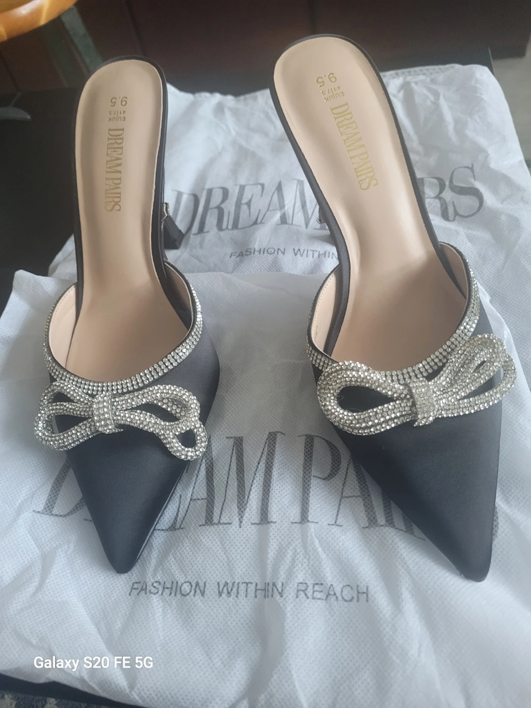 Dream Pairs Women's Black Mules Heels Size 9.5