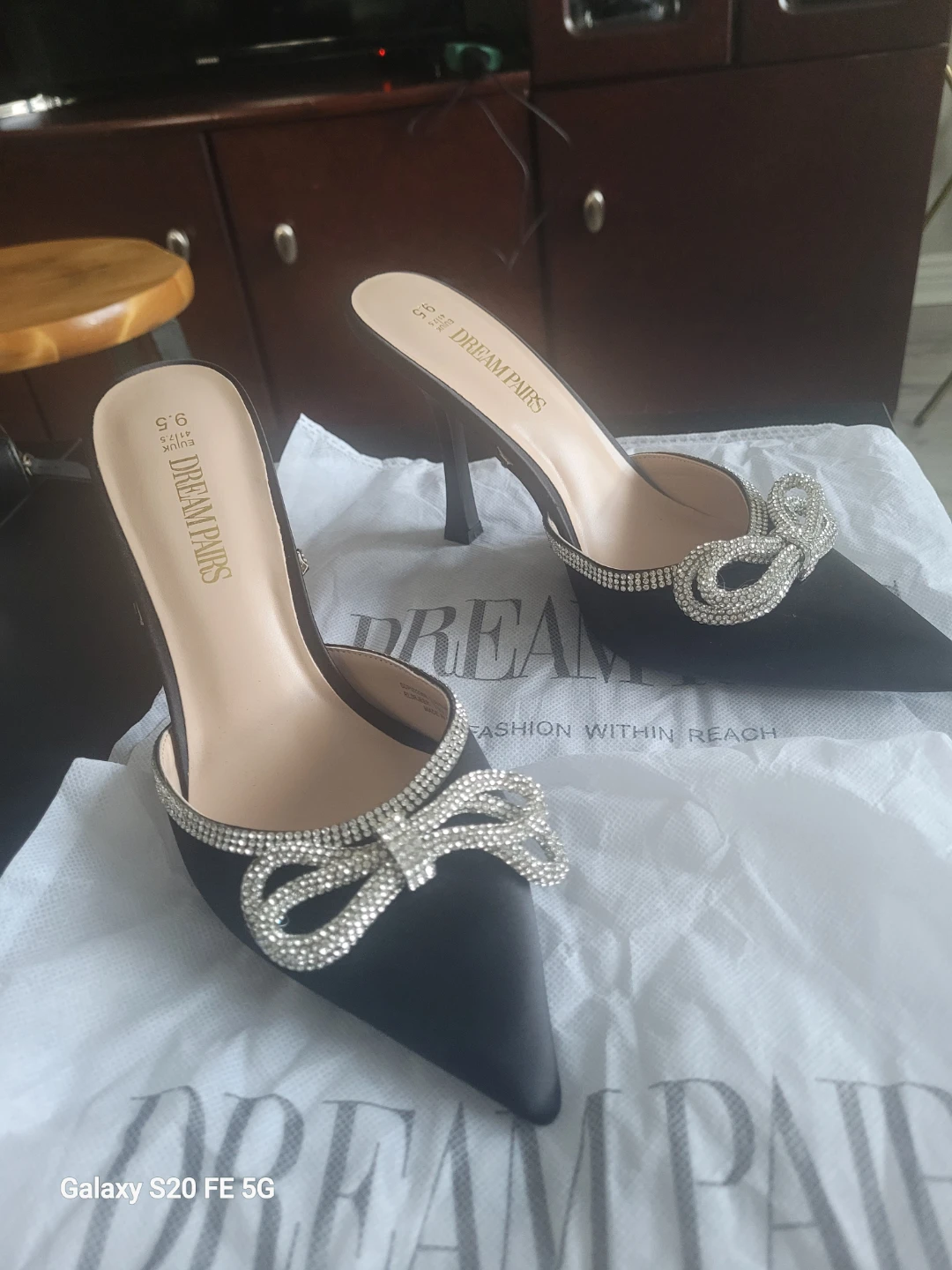 Dream Pairs Women's Black Mules Heels Size 9.5 - photo 2
