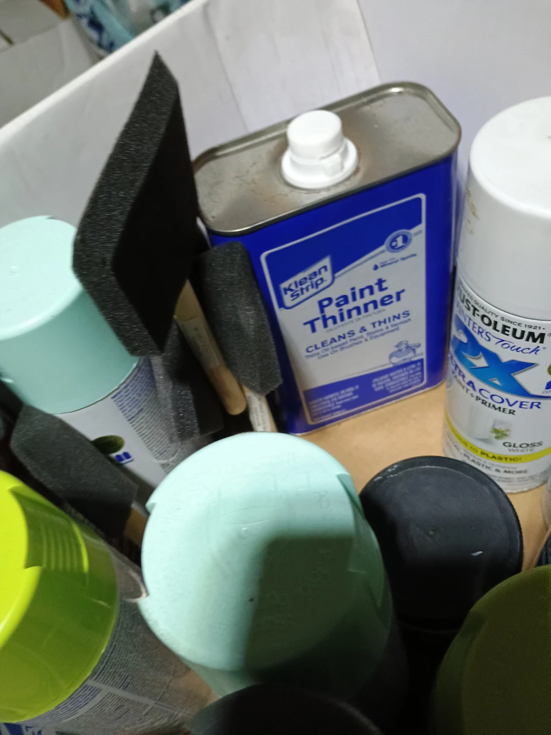 Assorted Spray Paints and Paint Thinner - photo 4