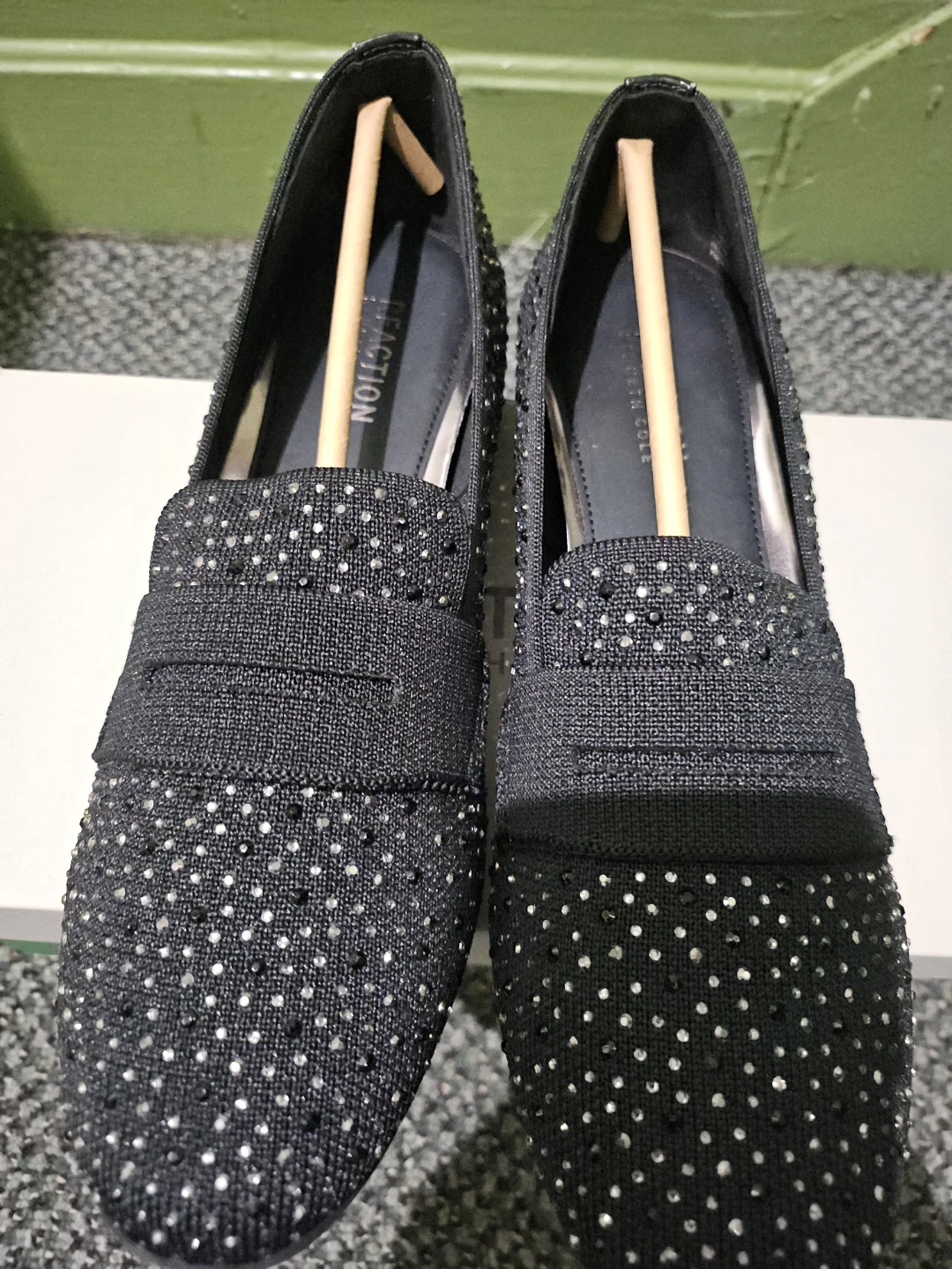 Reaction Kenneth Cole Black Embellished Loafers - photo 4