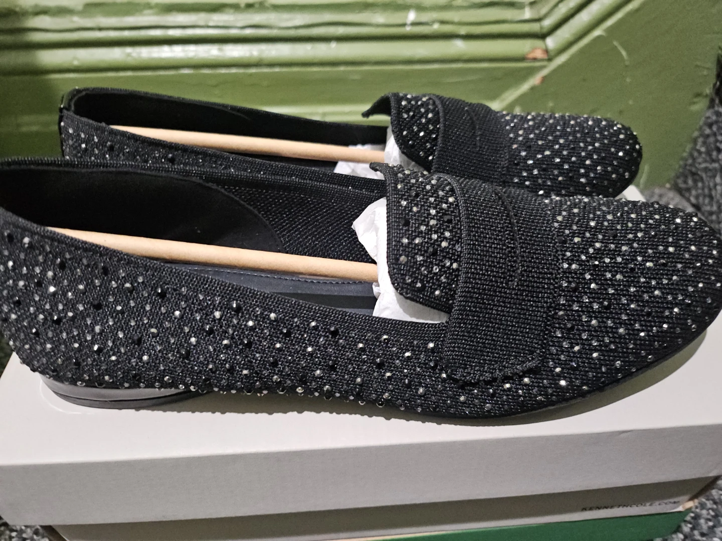Reaction Kenneth Cole Black Embellished Loafers - photo 5
