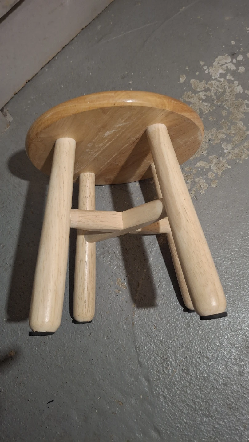 Solid Wooden Round Stool 30cm - photo 2