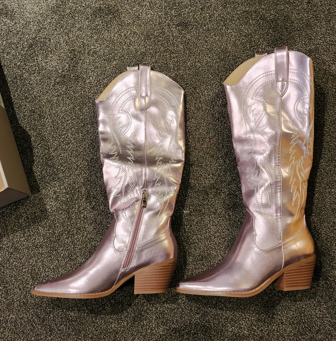 Pink Metallic Western Cowboy Boots - photo 3