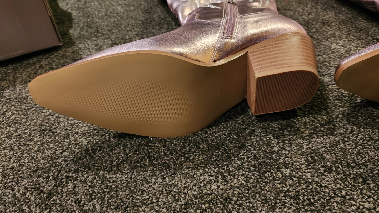 Pink Metallic Western Cowboy Boots - photo 4