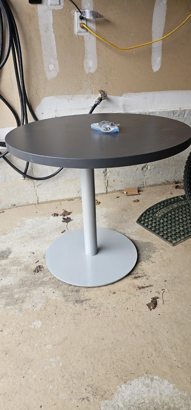 Round Pedestal Table - Dark Grey