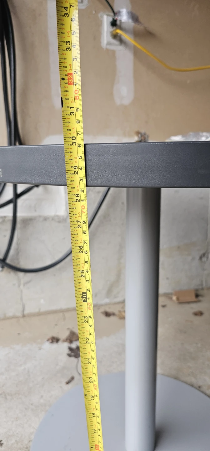 Round Pedestal Table - Dark Grey - photo 2