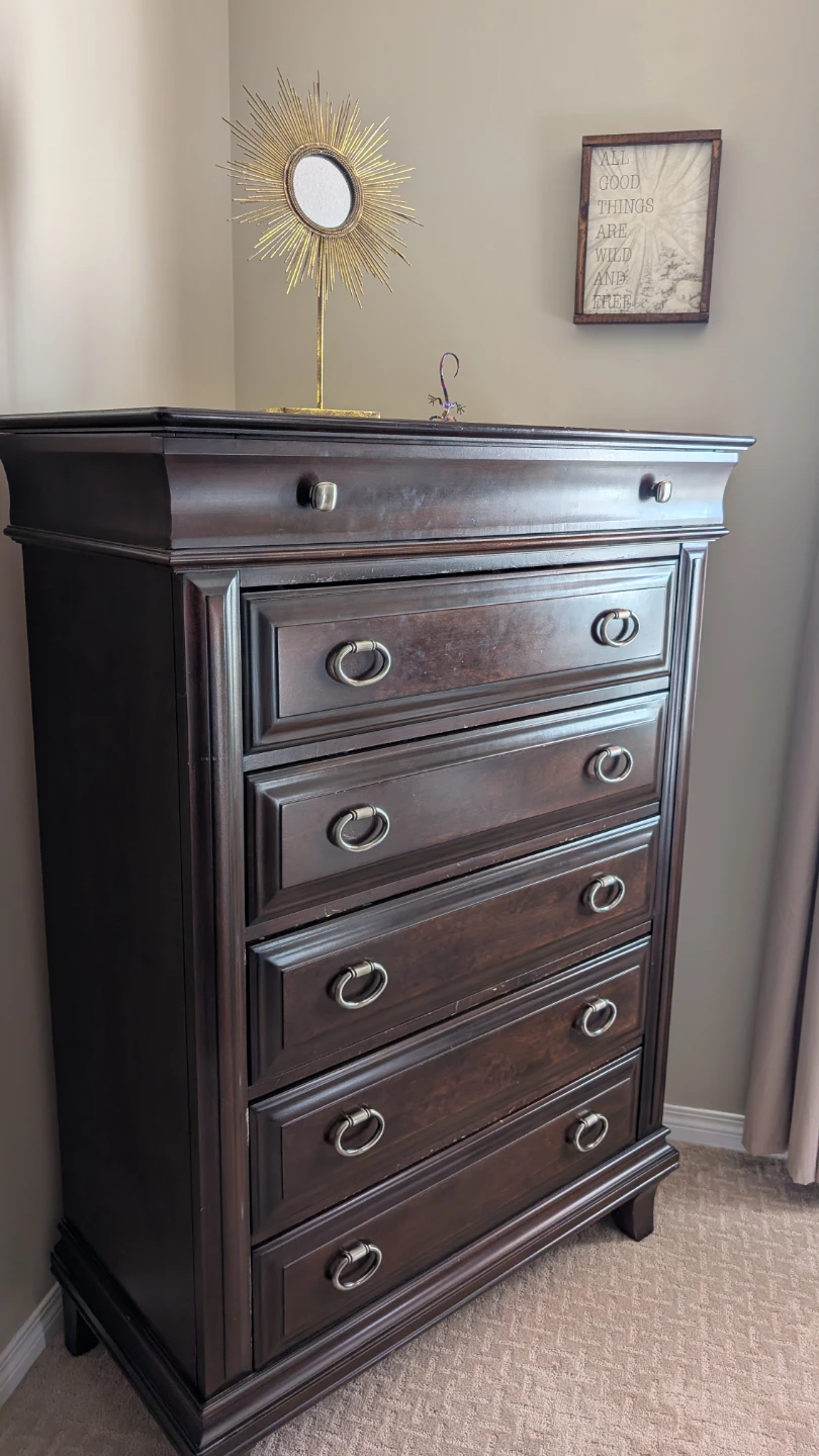 Dark Wood Dresser and Nightstand Set - photo 3