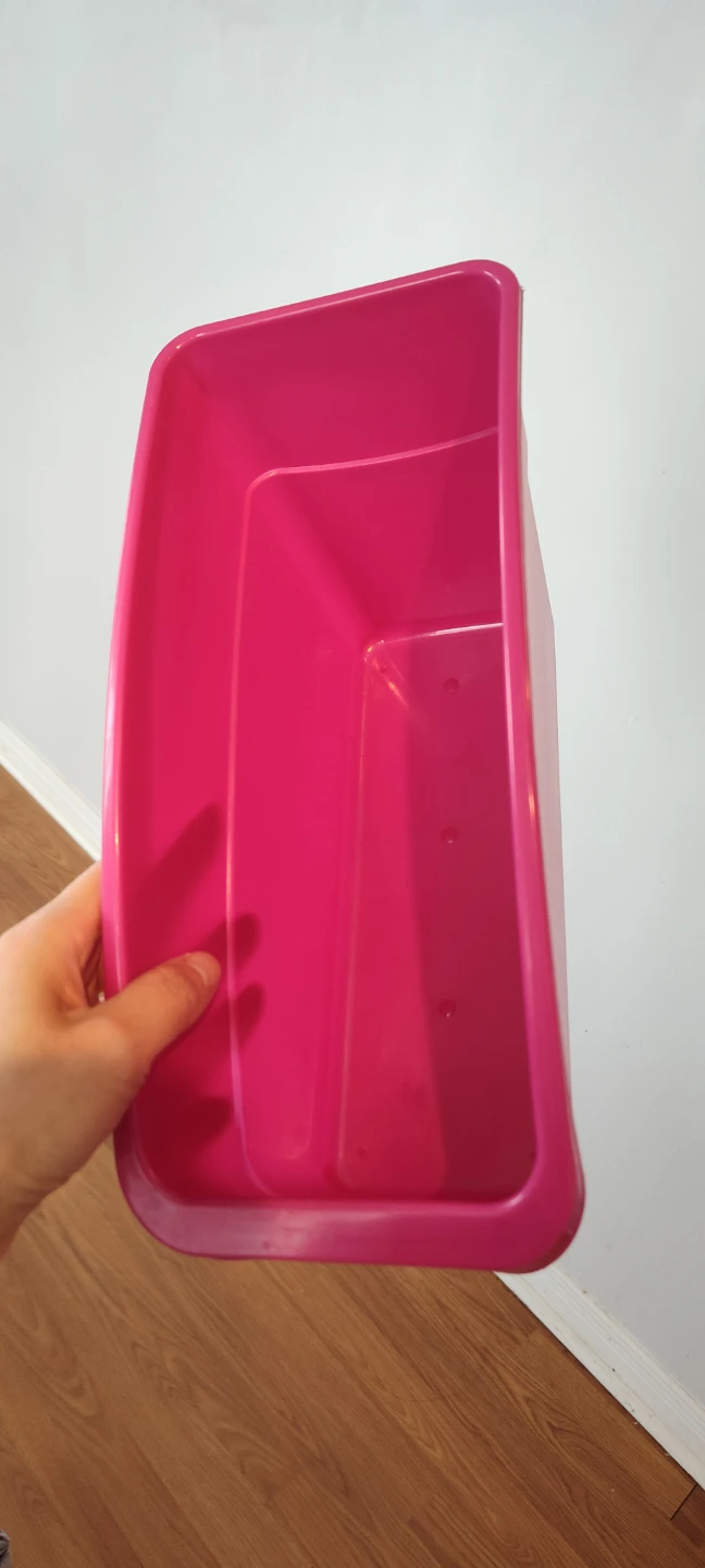 Pink Plastic Storage Bin Organizer - photo 3
