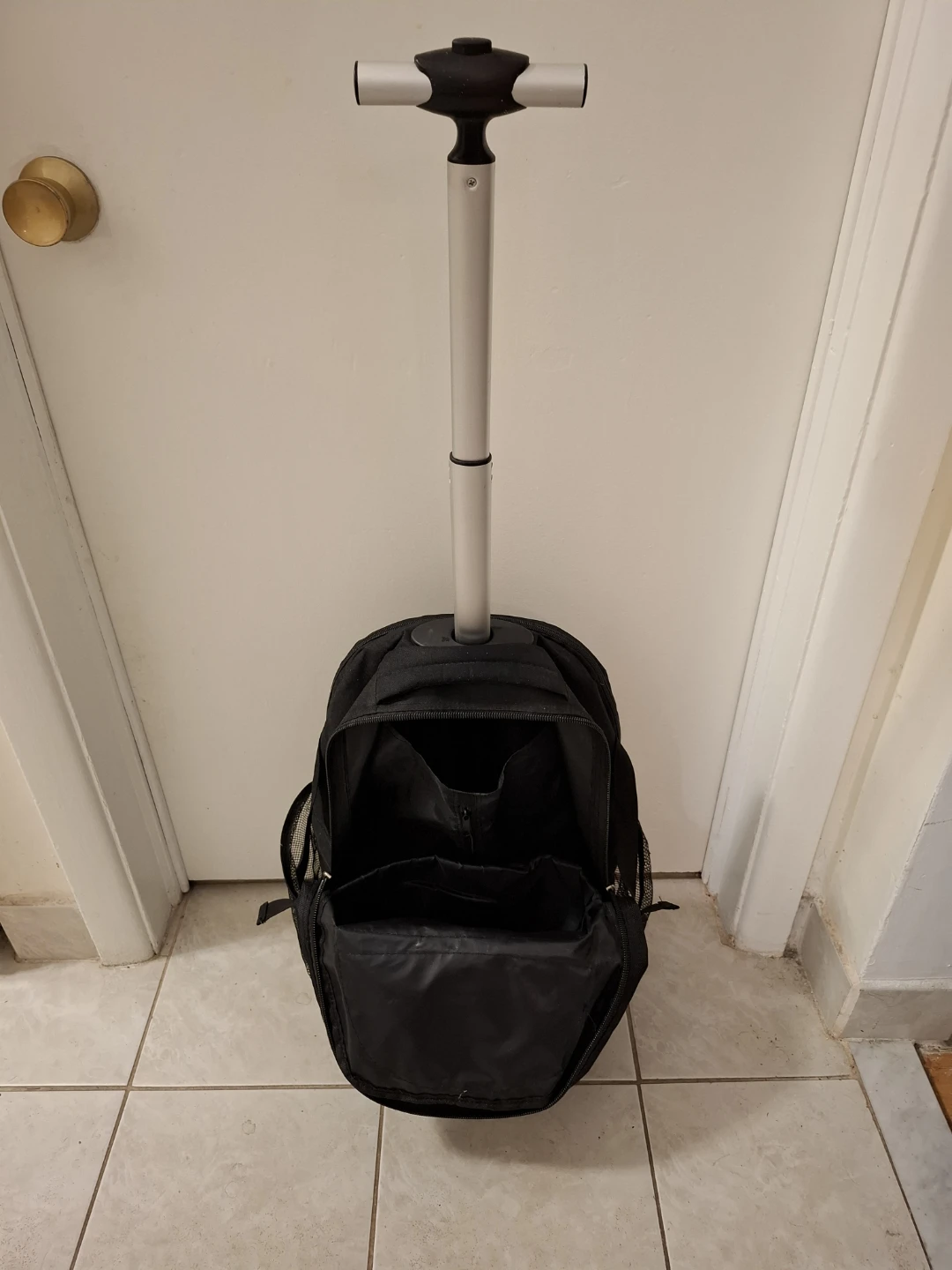 Black Rolling Backpack with Extendable Handle - photo 2