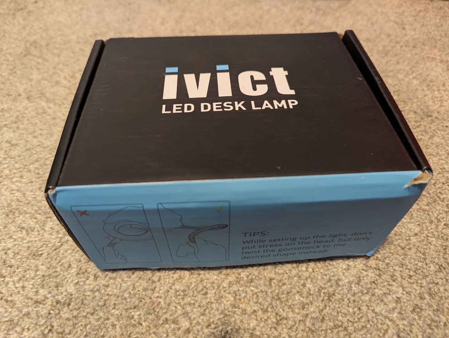 iVict LED Black Desk Lamp with Clip
