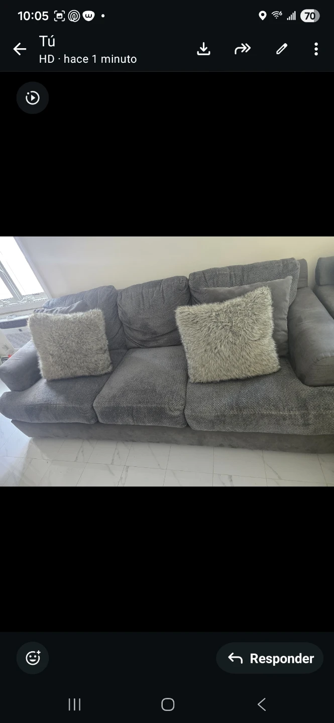 Gray Sectional Sofa with Chaise - photo 4