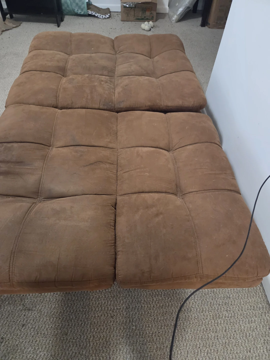 Brown Tufted Futon Sofa Bed Futon