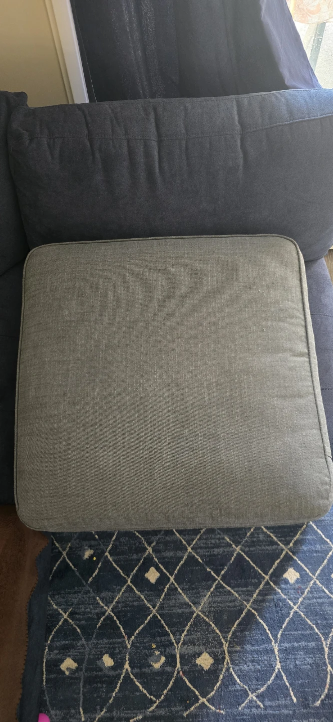 Grey Seat Cushion with Removable Cover - photo 2