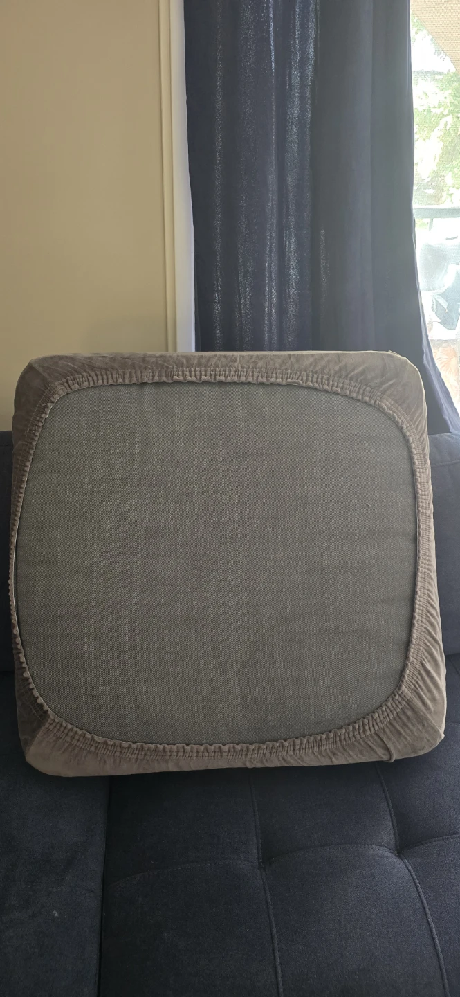 Grey Seat Cushion with Removable Cover - photo 5