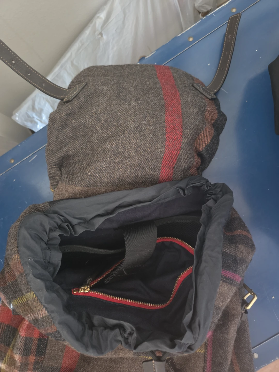 Paul Smith Plaid Wool Backpack - photo 3
