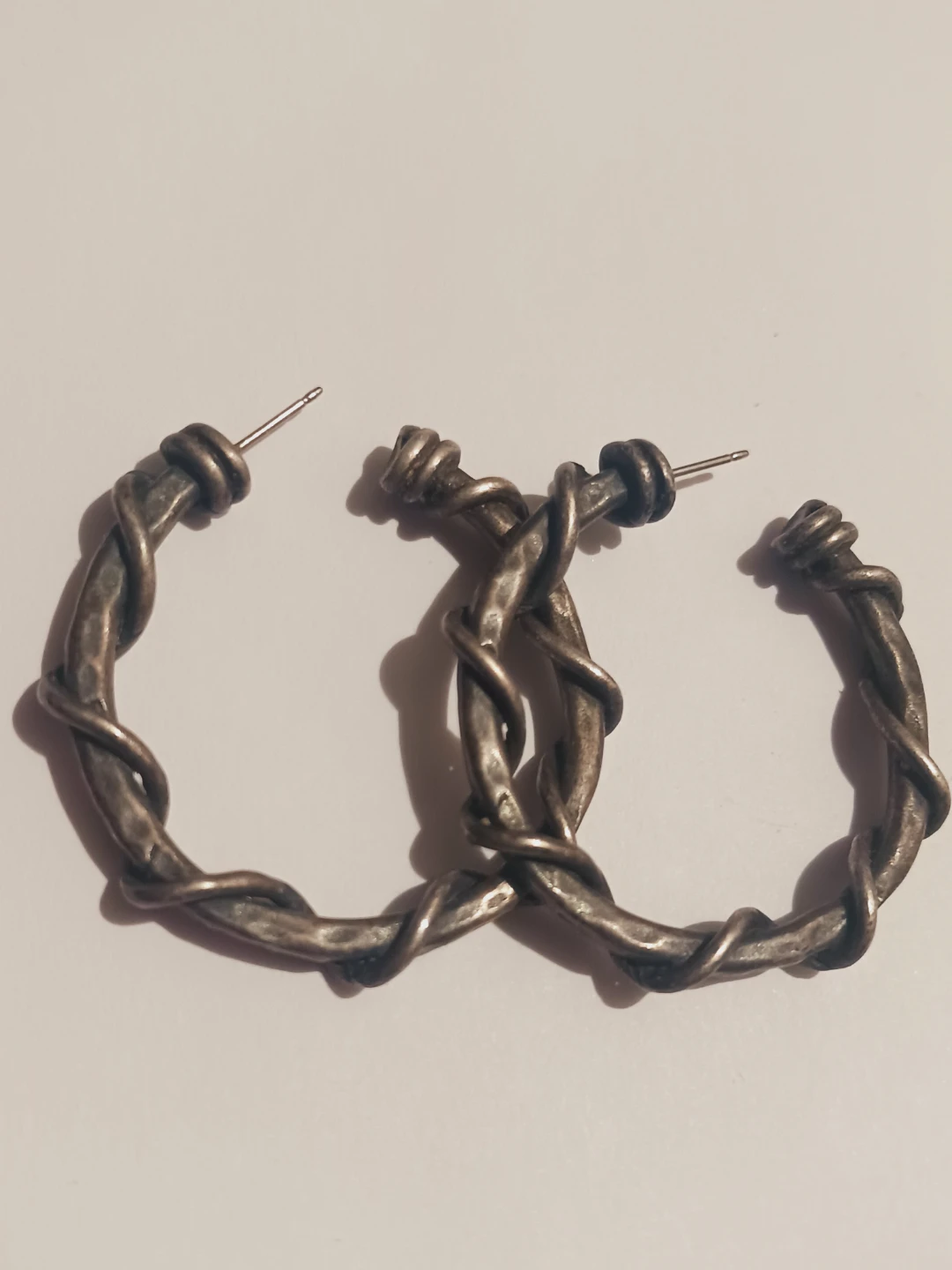 Twisted  Rope Hoop Pierced Earrings - photo 3