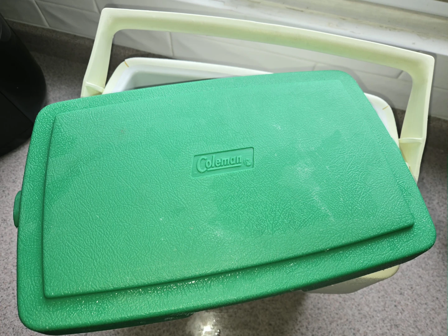 Coleman Cooler - Cream and Green