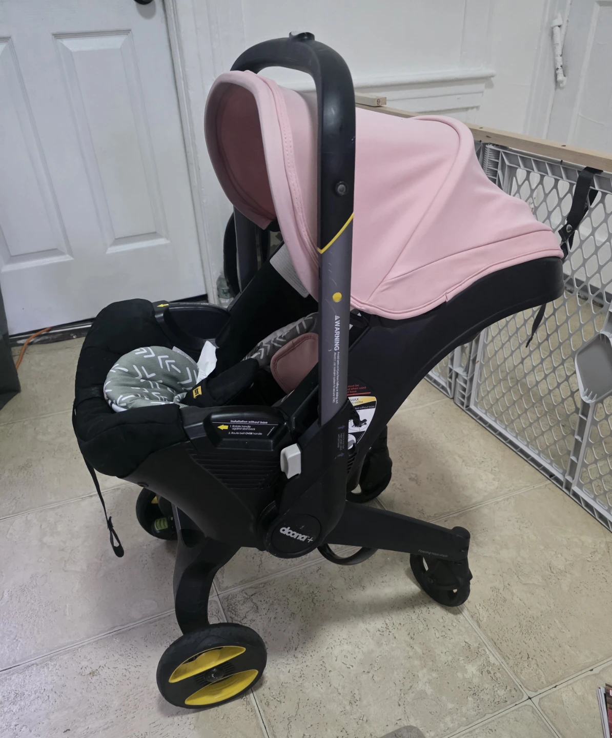 Doona+ Infant Car Seat Stroller - Black & Pink - photo 2