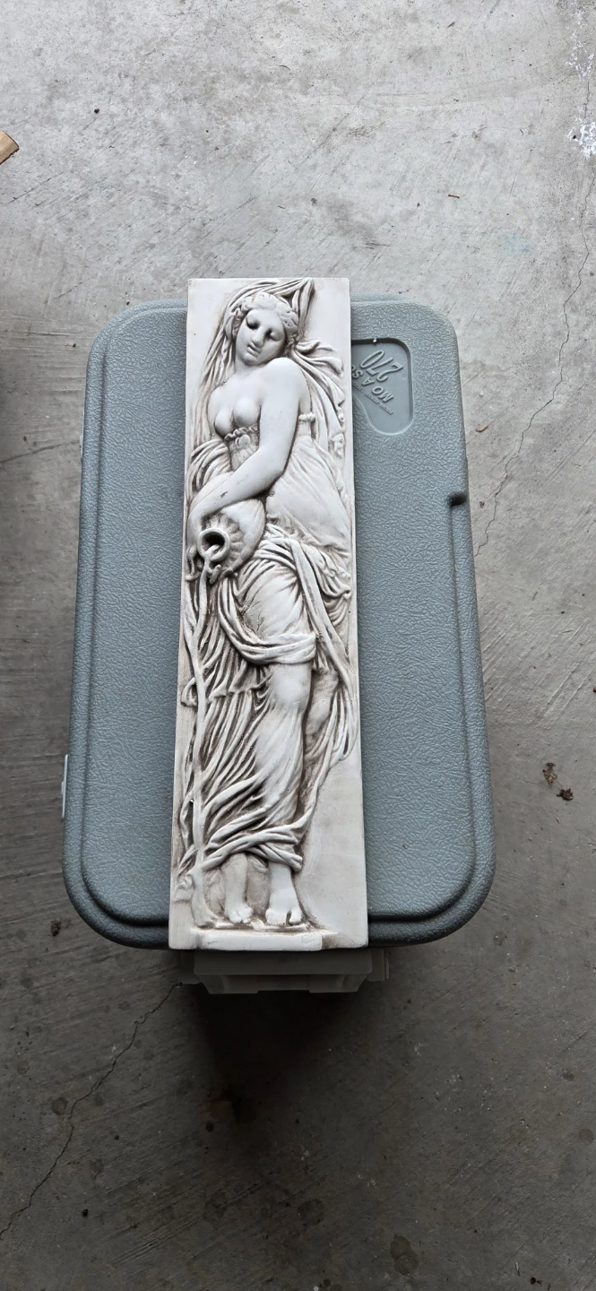 Wall Art Plaque - Classical Figure with Skull