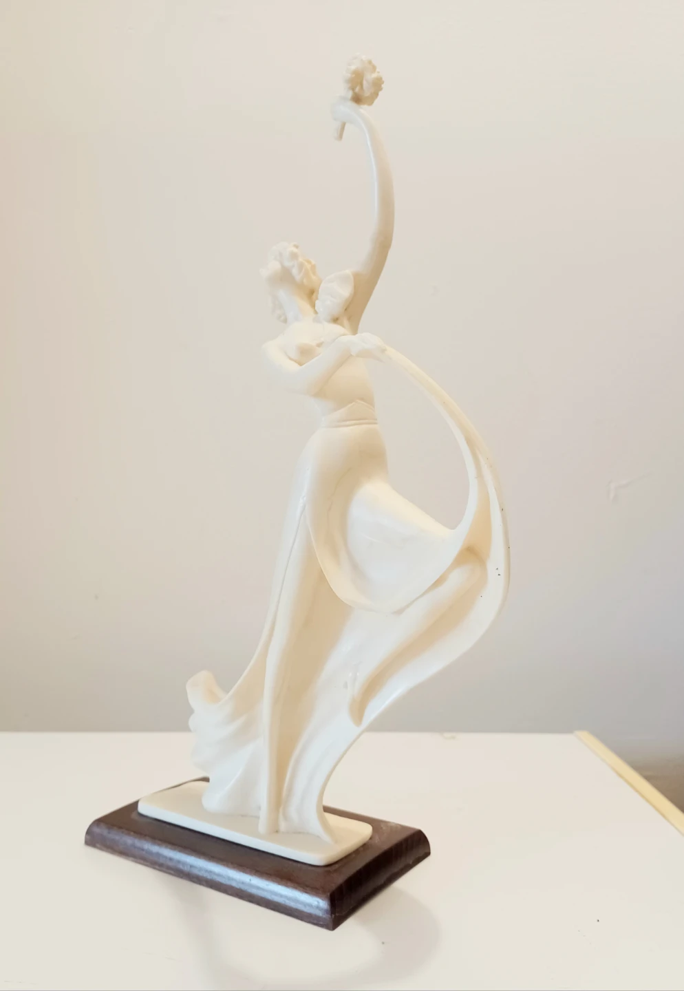 Vtg A. Santini Hand Carved Dancer Statue - photo 2