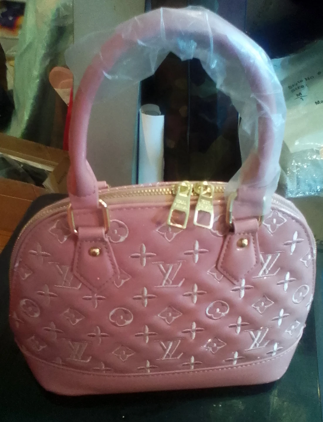 Pink Louis Vuitton Alma Handbag