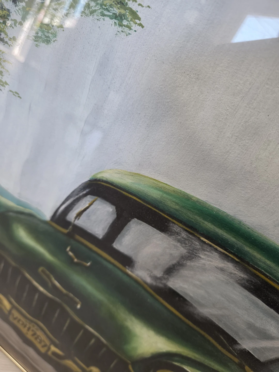 Framed 20x28" painting from Cuba 2012 1955 Chevrolet - photo 5