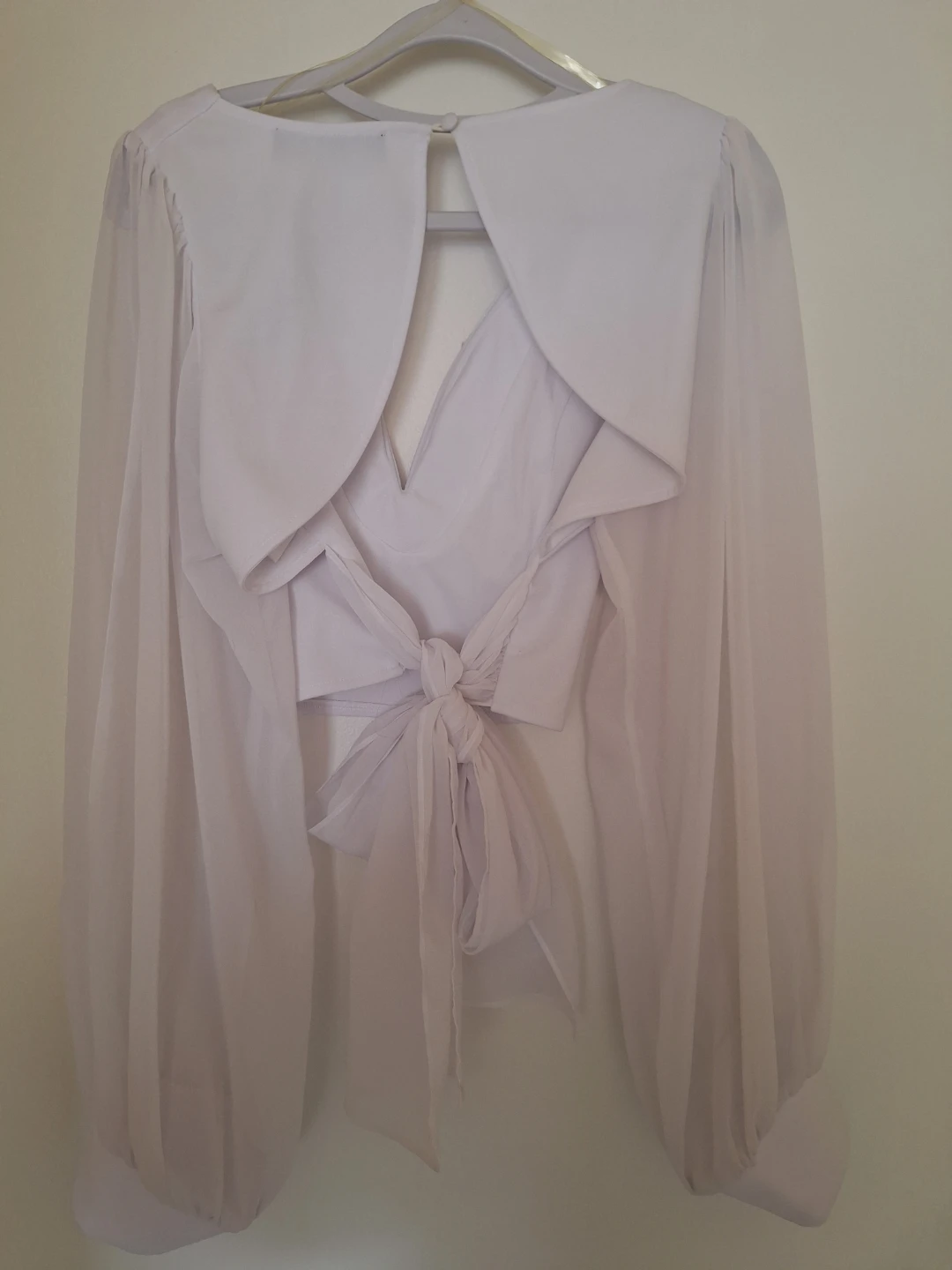 Akira White Sheer Sleeve Blouse - photo 2