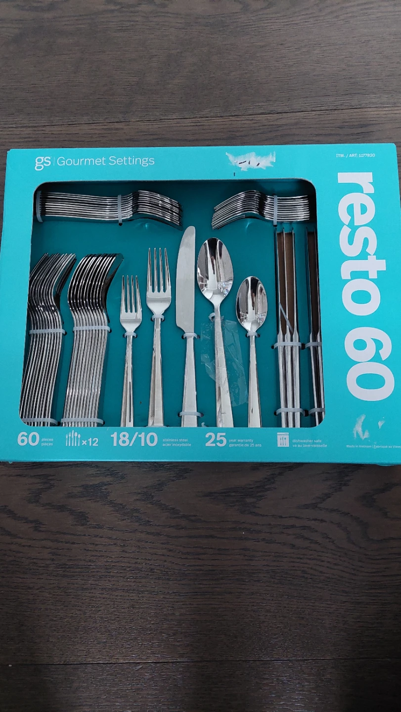GS Gourmet Settings Resto 60 Piece Cutlery Set