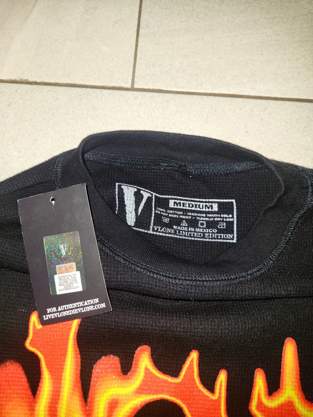 VLONE Limited Edition Long Sleeve Shirt - Black, Medium - photo 3