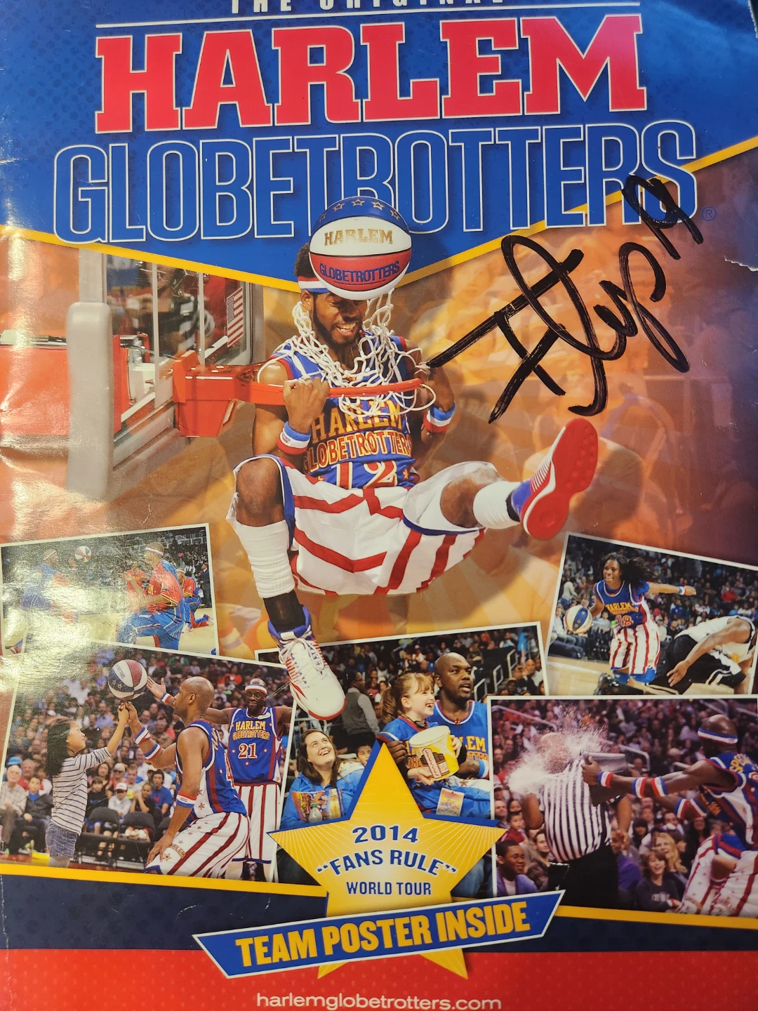 Harlem Globetrotters 2014 Fans Rule World Tour Poster