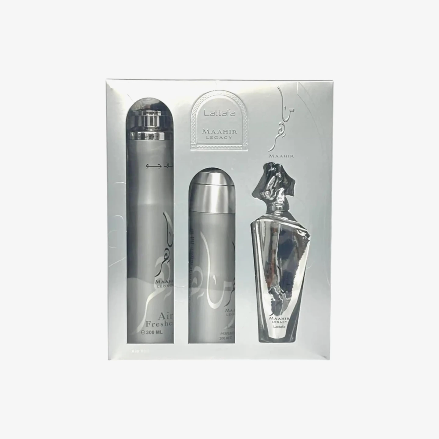 Lattafa Maahir Legacy EDP, Deo & AirFreshner Gift Set - photo 3
