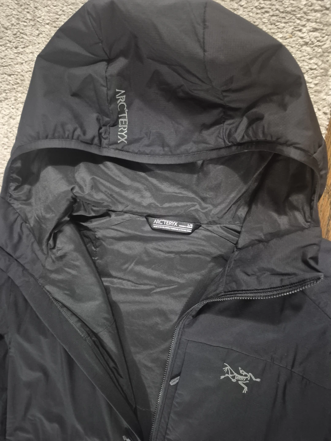 Arc'teryx Black Hooded Jacket-WomenL