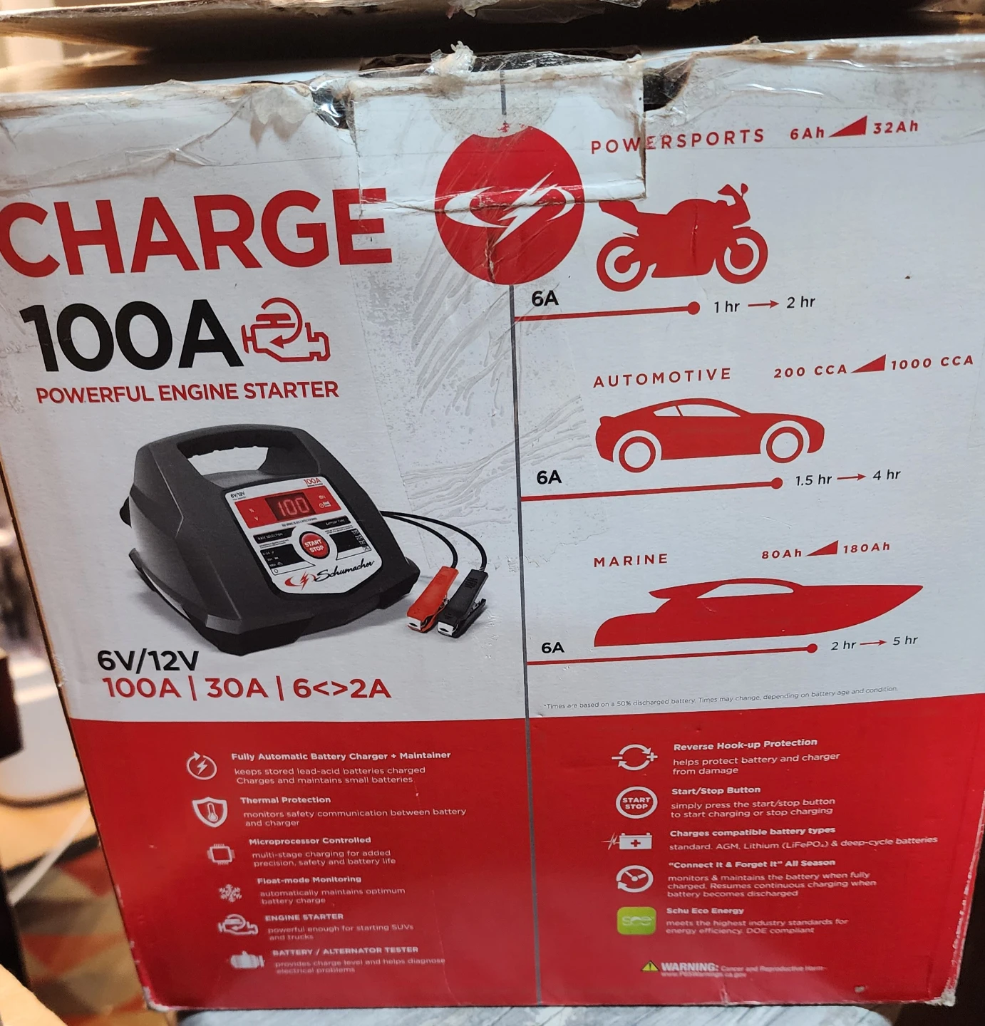 Schumacher 6A Battery Charger and 100A Engine Start - photo 3