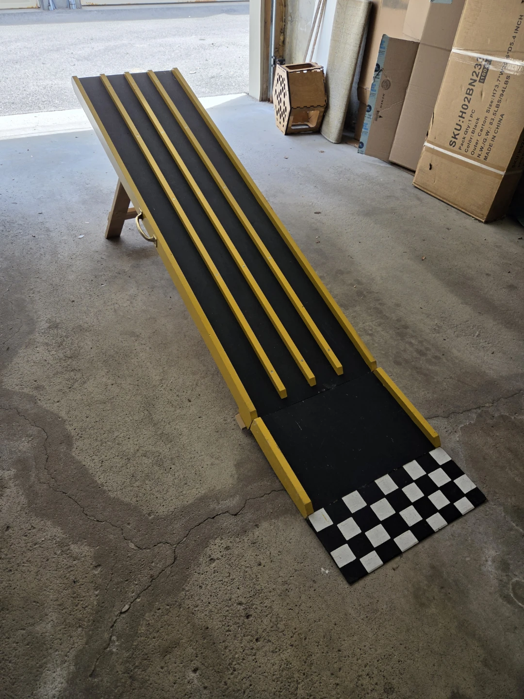 Wooden 4-Lane Race Car Ramp - photo 2