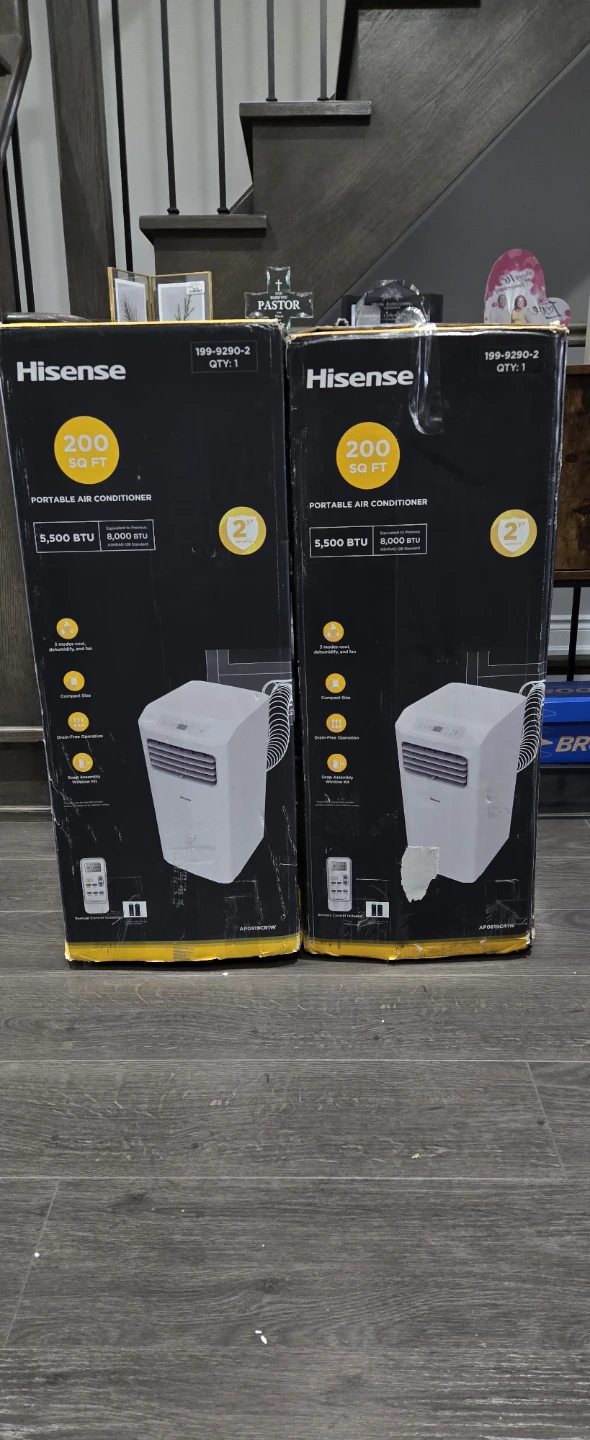 2 Hisense Portable air Conditioners. Like New. ($290 Ea)