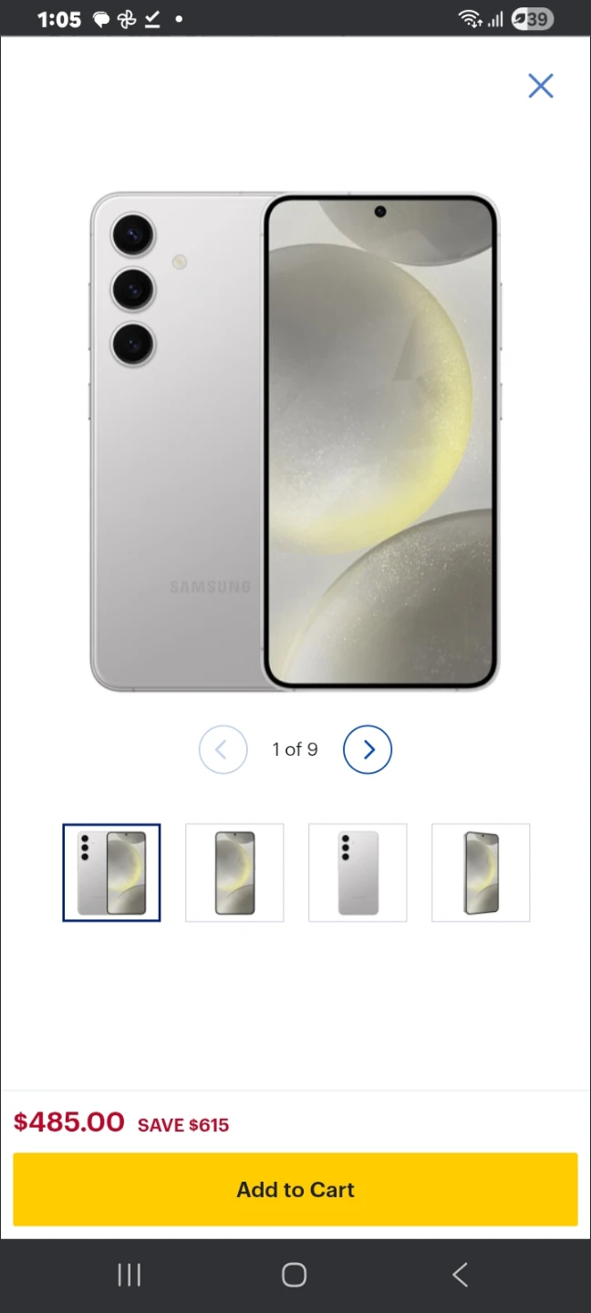 Samsung Galaxy S24 Smartphone S- Silver