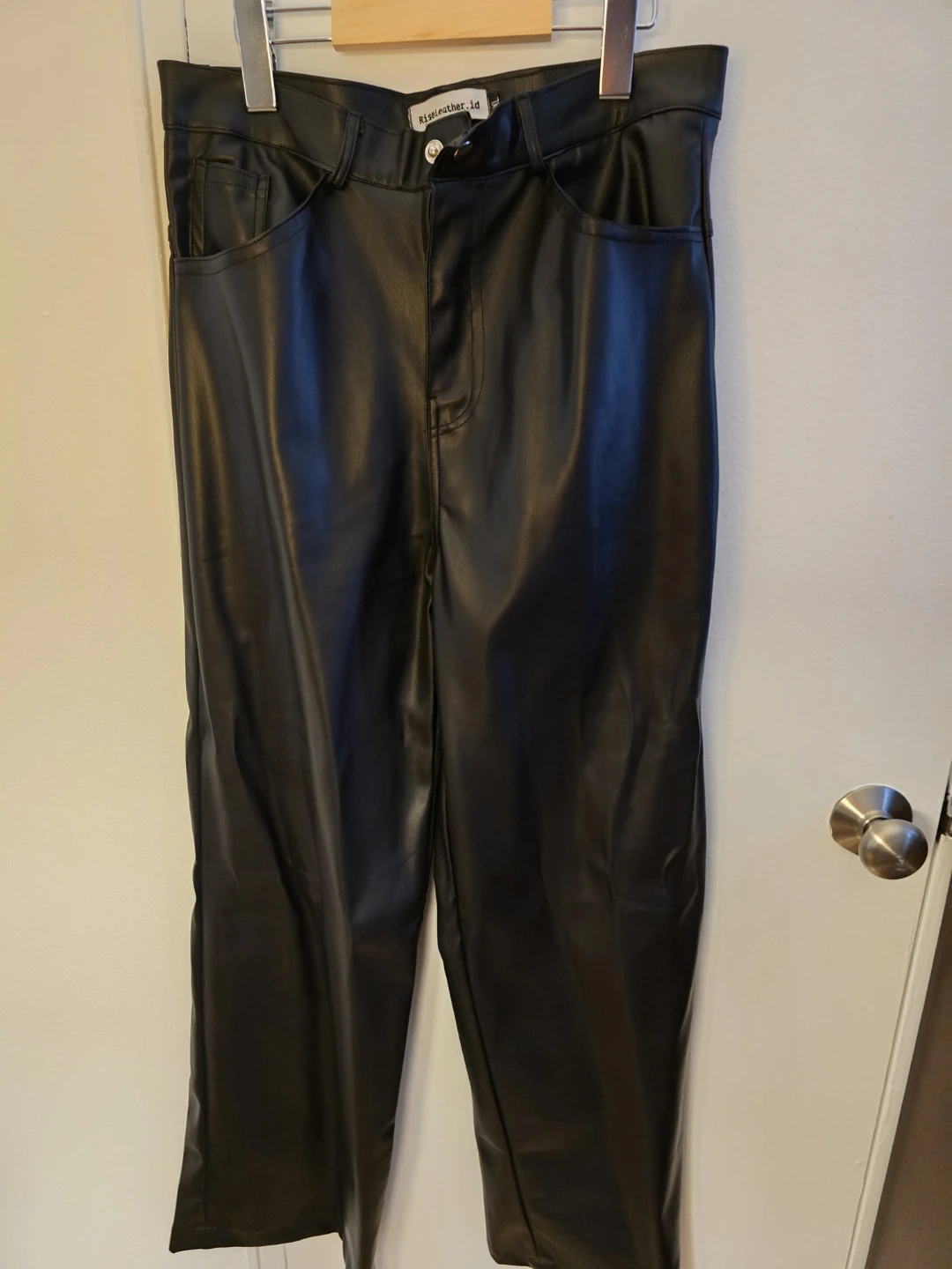 Black Faux Leather Pants