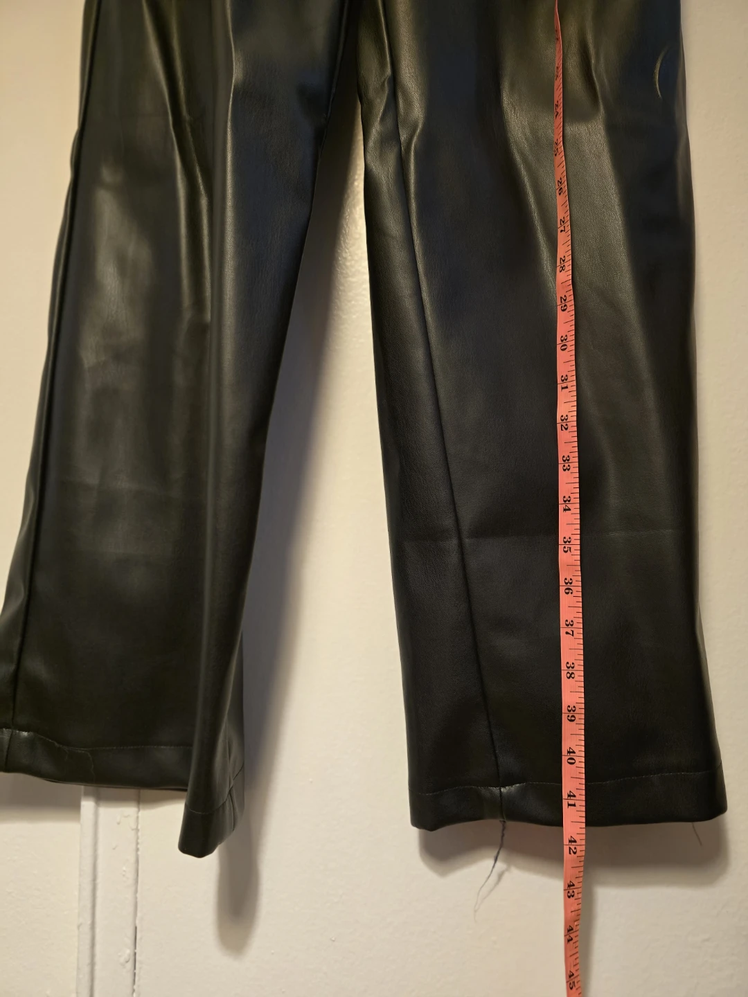 Black Faux Leather Pants - photo 3