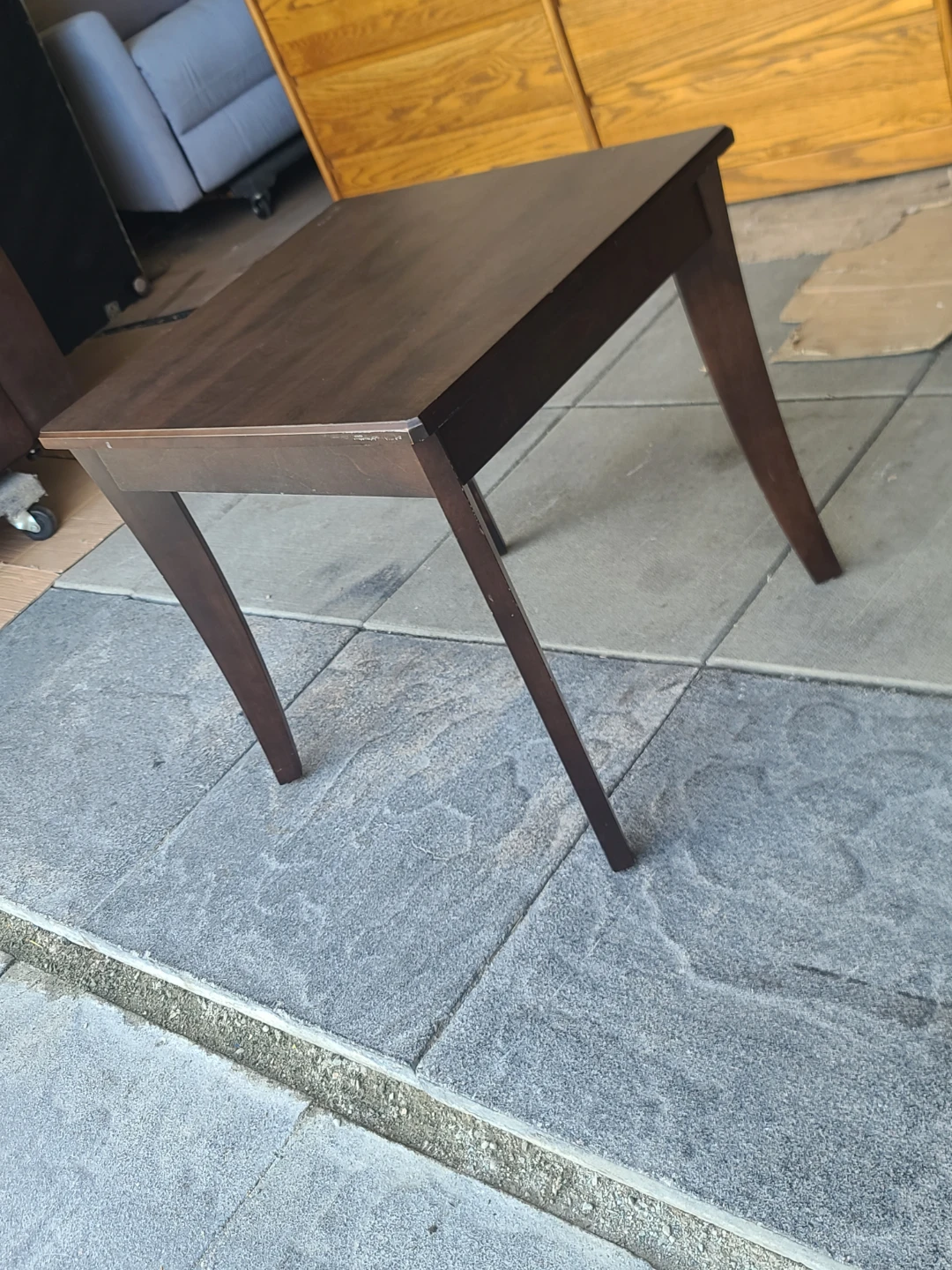 Dark Wood End Table - photo 2