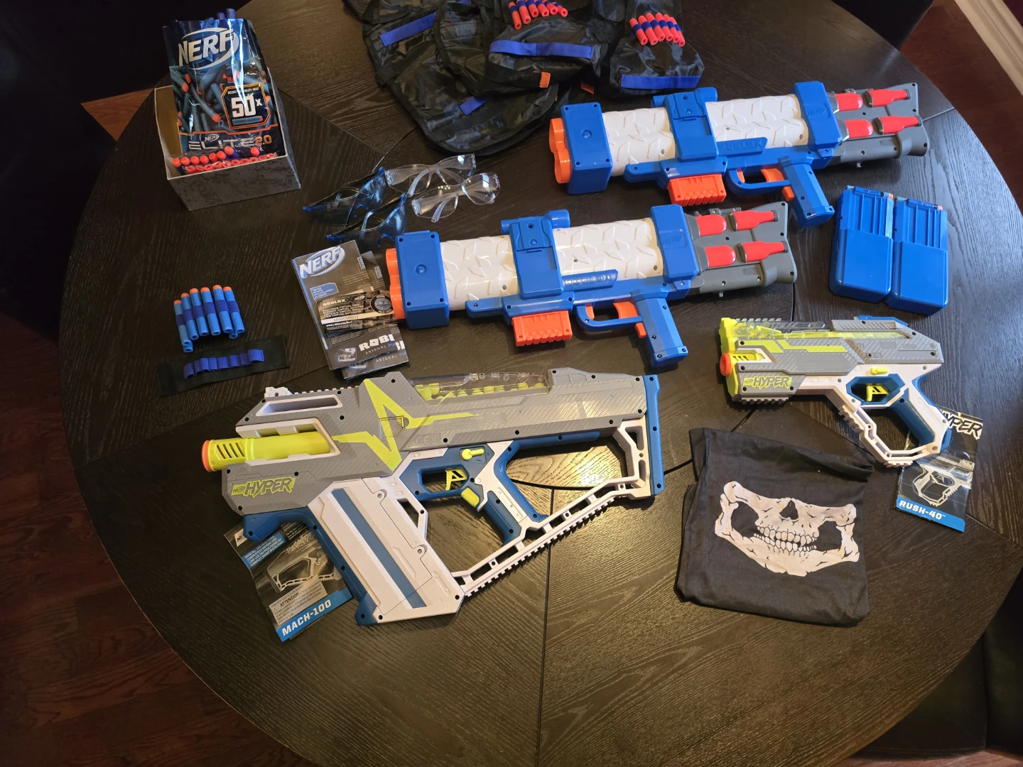 Nerf Hyper Mach-100 and Rival Blasters Set with Accessories