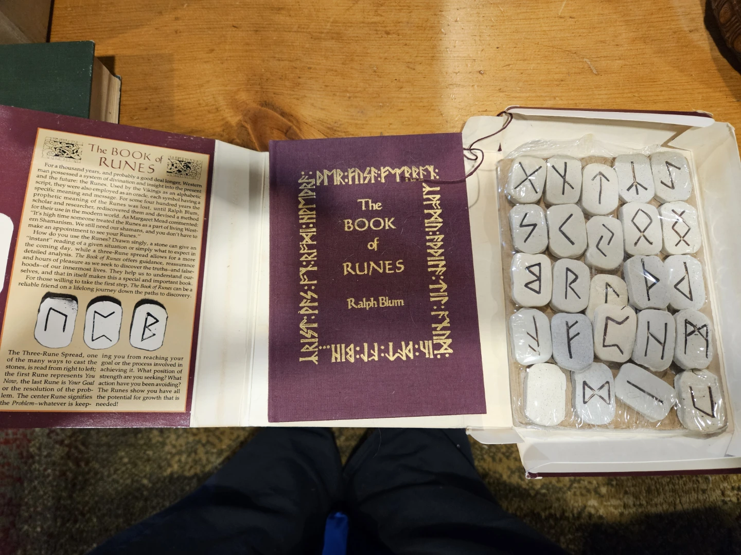 The Book of Runes by Ralph Blum with Rune Stones