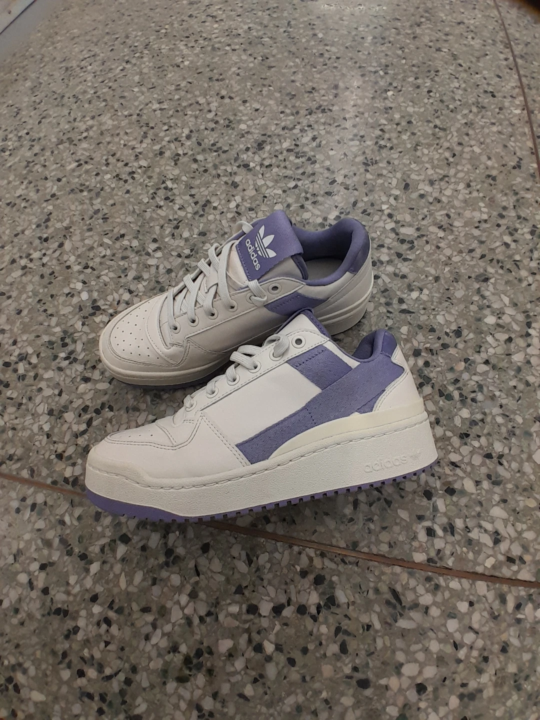 Adidas Forum Low Shoes White/Purple Women's Size 7