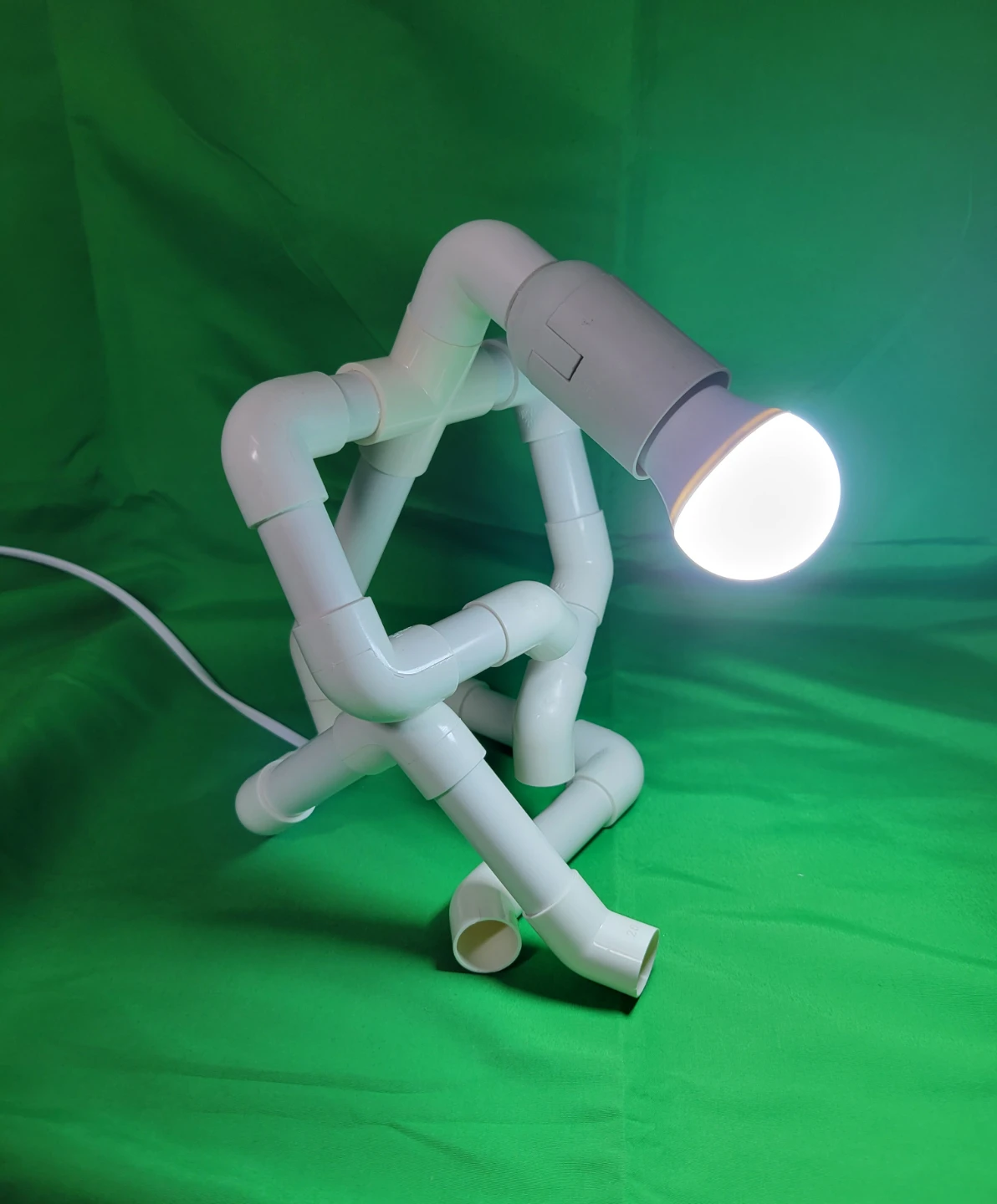 Unique Handmade PVC Pipe Robot Figure Lamp - photo 5