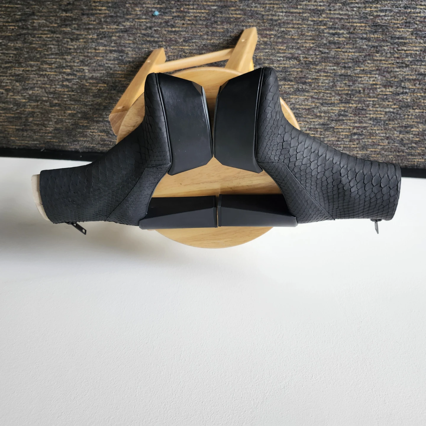 HAIKI Black Platform Chunky Heel Boots - photo 5