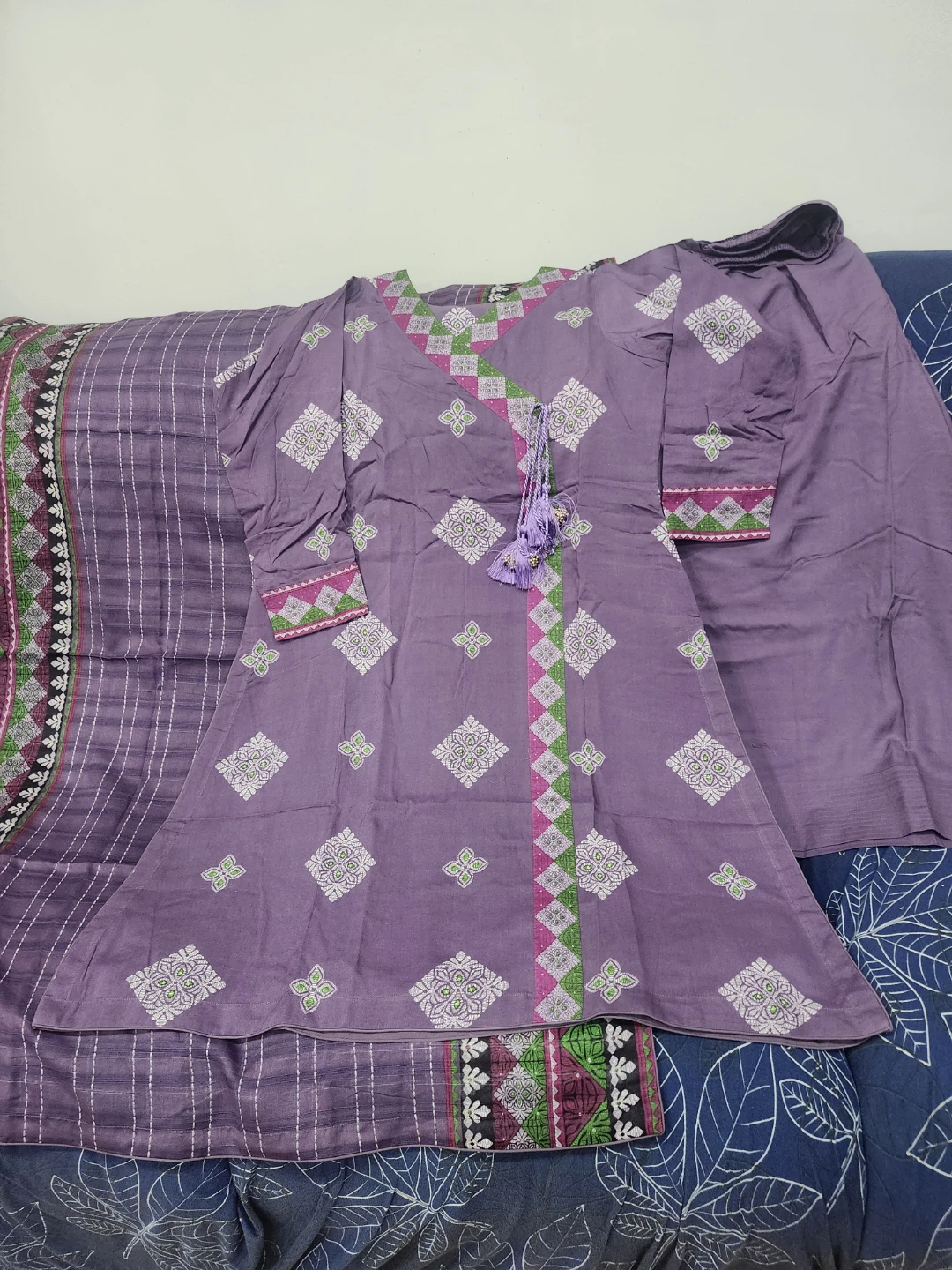 Purple Embroidered 3-Piece Suit - photo 5
