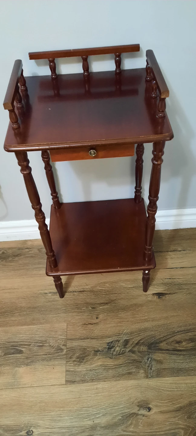 Wooden Side Table with Drawer - photo 3