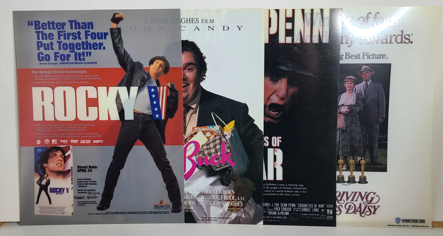 Early 1990s Movie Display Small Plastic Poster Collection - photo 2