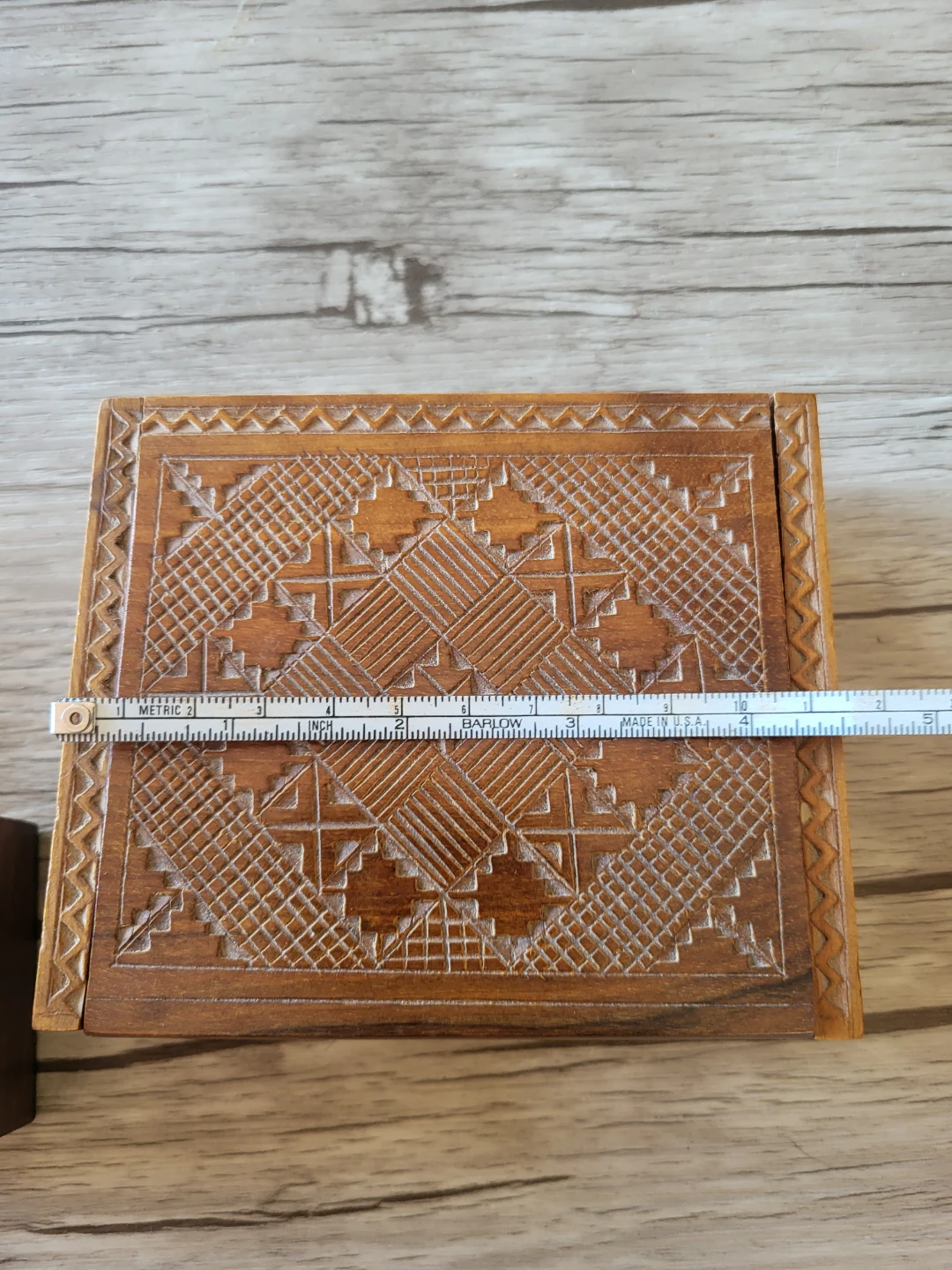 Carved Wooden Trinket Box