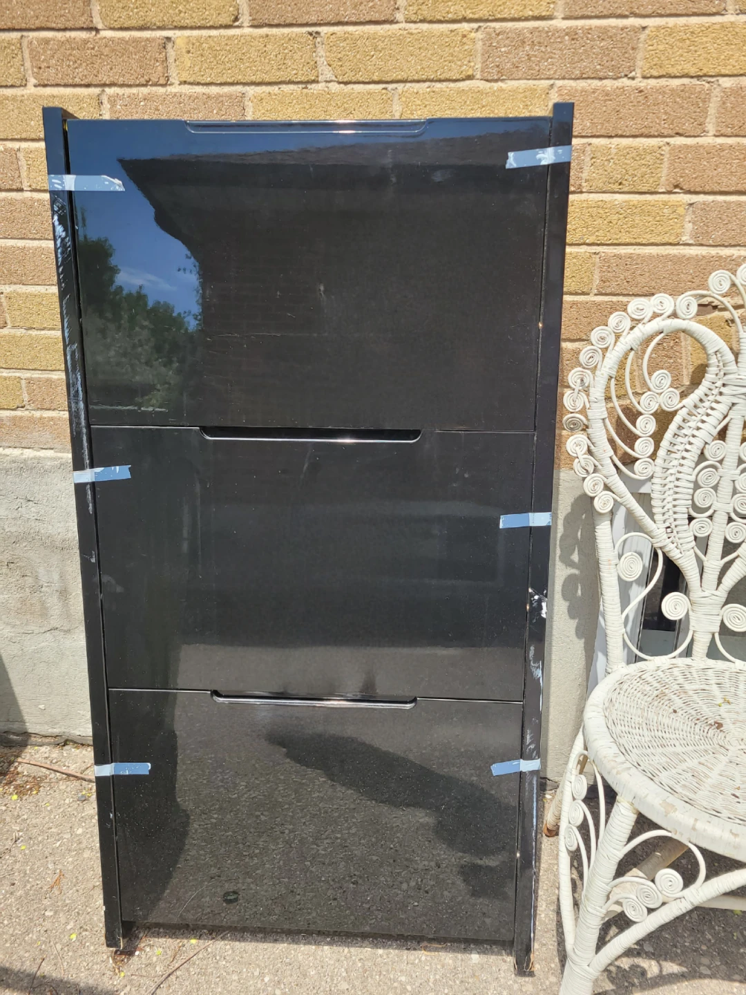 FREE Black 3-Drawer Shoe Cabinet