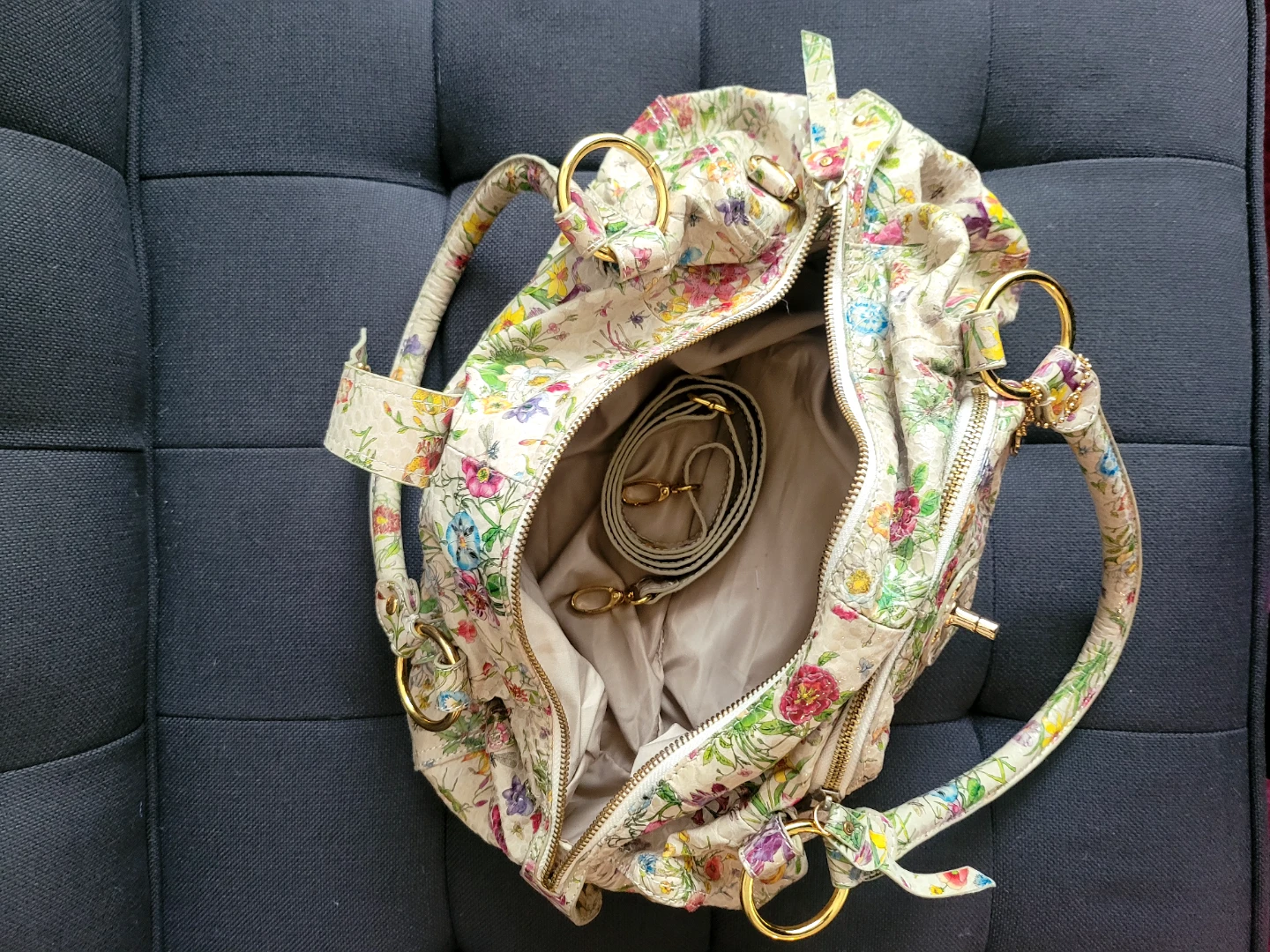Big Buddha Floral Print Satchel Handbag - photo 3